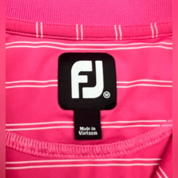 FootJoy FJ Polo Shirt Pink Naples National GC Striped Golf Men’s Large - EUC! - Picture 3 of 8
